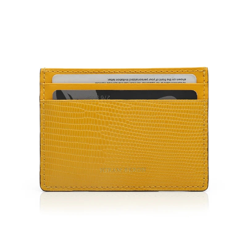 Free Monogram Premium Luxury Card Wallet Genuine Leather Case Holder Men Dropship