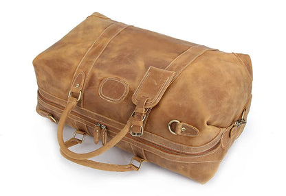 Crazy Horse Leather Duffle Bag for Men