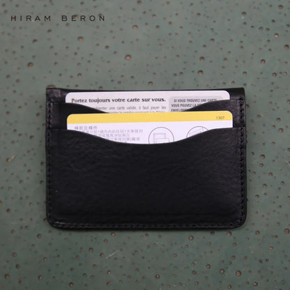 Hiram Beron Men's Slim Vegetable Tanned Leather Card Holder