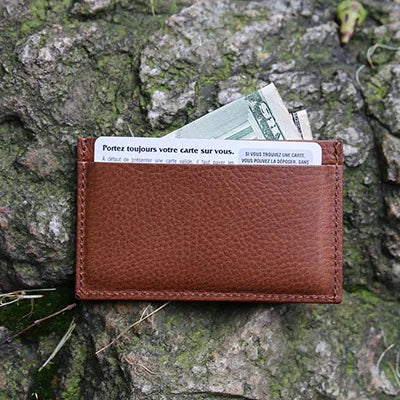 Leather Card Holder Men's Minimalist Slim Wallet