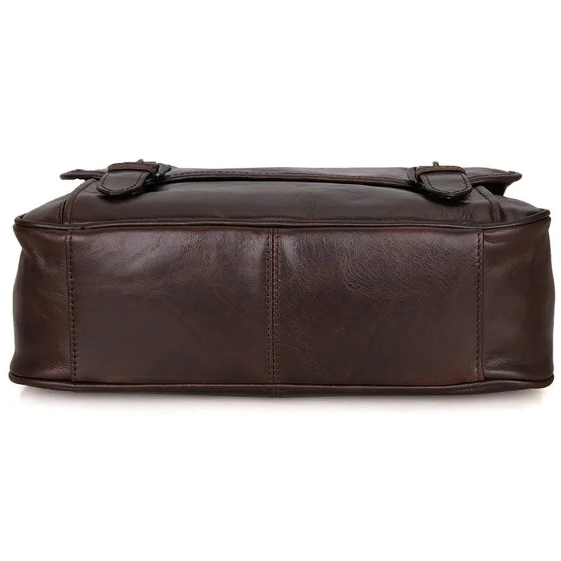 Genuine Leather Messenger Bag for Men – Oil Wax Crossbody Shoulder Bag