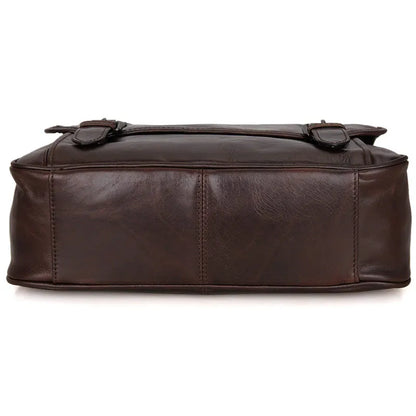 Genuine Leather Messenger Bag for Men – Oil Wax Crossbody Shoulder Bag
