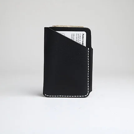 Hiram Beron Men's Vegetable Tanned Leather Card Holder Wallet