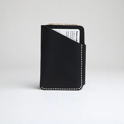 Hiram Beron Men's Vegetable Tanned Leather Card Holder Wallet