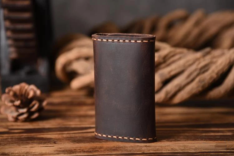 Handmade Leather Key Holder Wallet – Vintage Style