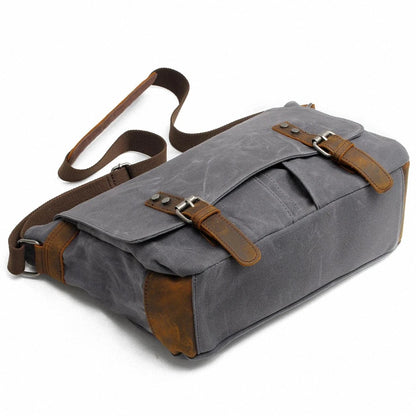 Wax Canvas Men's Messenger Bag – Vintage Crossbody Sling