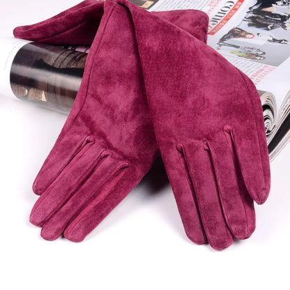 Women's Long Suede Leather Opera Gloves – Evening & Party Wear