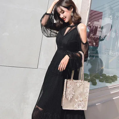 Lace Handbag for Women – Shoulder Bag for Wedding, Beach & Party