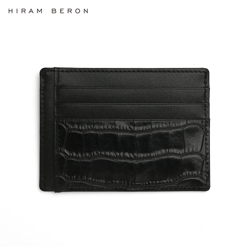 RFID Leather Card Holder Wallet – Alligator Pattern