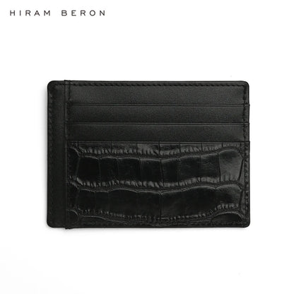 RFID Leather Card Holder Wallet – Alligator Pattern