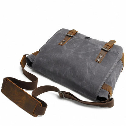 Wax Canvas Men's Messenger Bag – Vintage Crossbody Sling