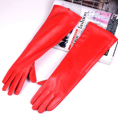 Women's Long Sheepskin Leather Gloves – Opera & Evening