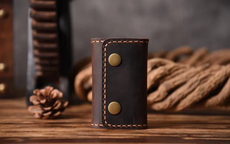 Handmade Leather Key Holder Wallet – Vintage Style