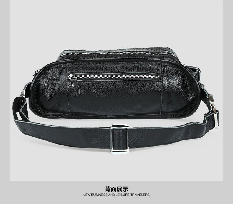Genuine Leather Fanny Pack Men's Waist Bag Belt Pouch