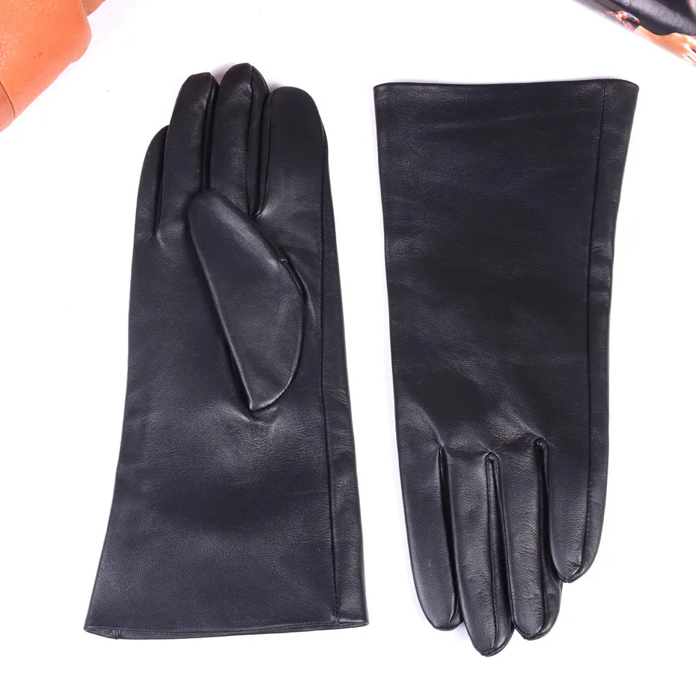 Men's Real Double-Sided Leather Motorcycle Gauntlet Gloves – Winter Warm