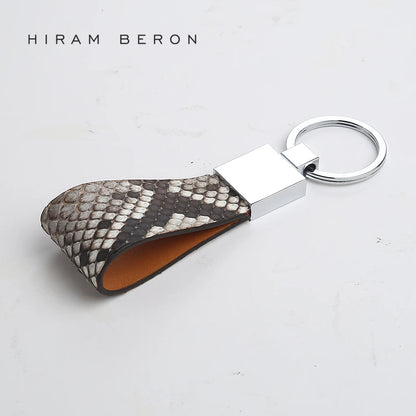 Premium Exotic Skin Leather Key Fob – Luxury Gift Keychain