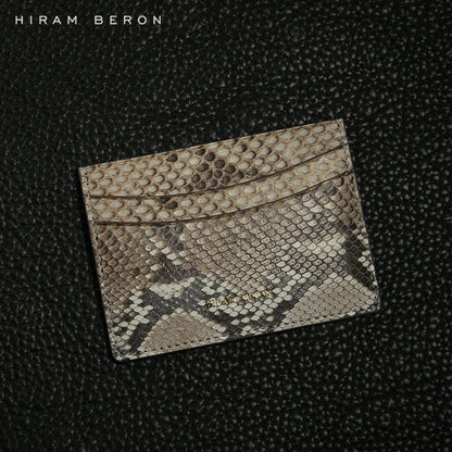 Hiram Beron Women's Custom Name Python Skin Leather Card Wallet