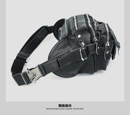 Genuine Leather Fanny Pack Men's Waist Bag Belt Pouch