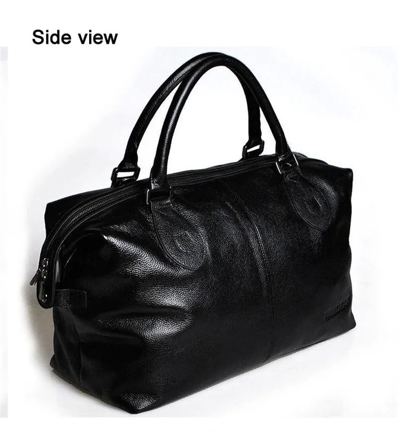 Genuine Leather Duffle Bag – Men's & Women's Travel Bag