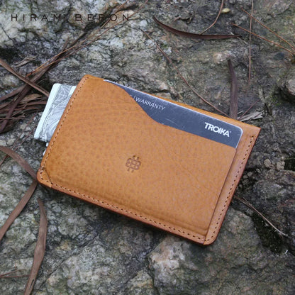 Hiram Beron Men's Slim Vegetable Tanned Leather Card Holder