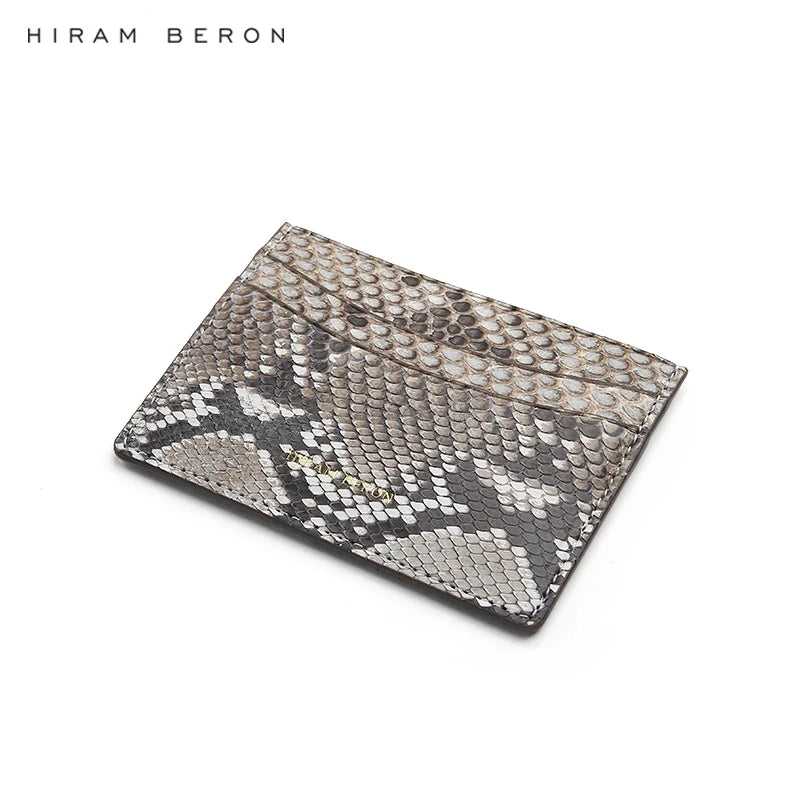 Hiram Beron Women's Custom Name Python Skin Leather Card Wallet