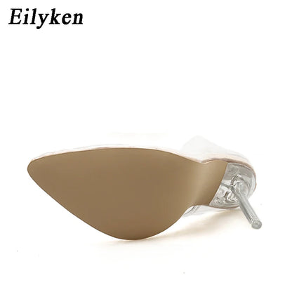 Eilyken Clear PVC Transparent Stiletto Pumps – Pointed Toe High Heels