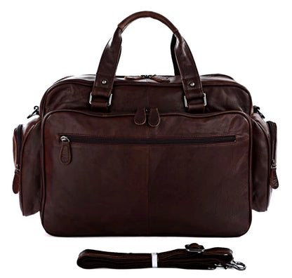 Genuine Leather Briefcase for Men – Oil Wax Large Laptop Shoulder Bag