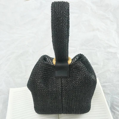 Handmade Straw Crossbody Bag for Women – Vintage Beach Handbag