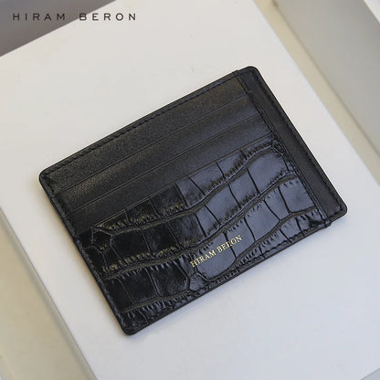 RFID Leather Card Holder Wallet – Alligator Pattern