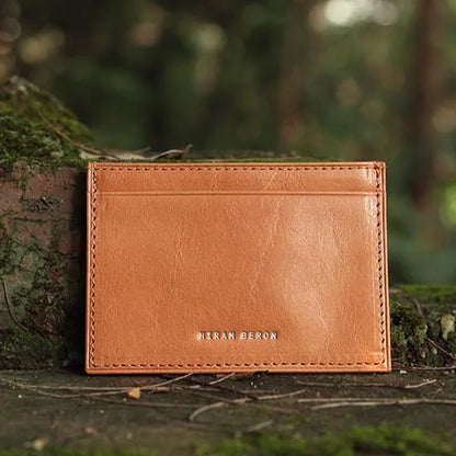 Genuine Leather RFID Blocking Card Holder Wallet for Men