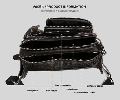Genuine Leather Fanny Pack Men's Waist Bag Belt Pouch