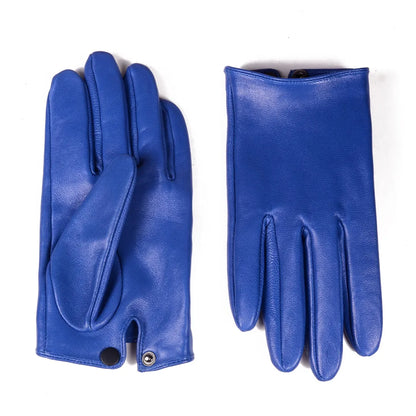Men's Real Sheepskin Leather Unlined Military Short Gloves