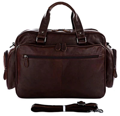 Genuine Leather Briefcase for Men – Oil Wax Large Laptop Shoulder Bag