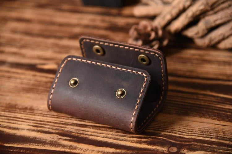 Handmade Leather Key Holder Wallet – Vintage Style