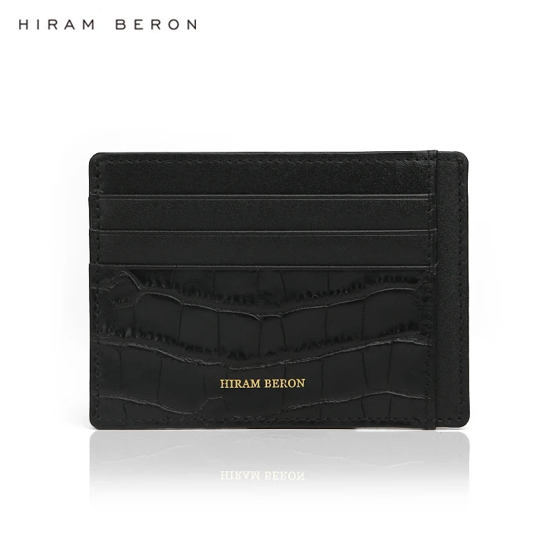 RFID Leather Card Holder Wallet – Alligator Pattern