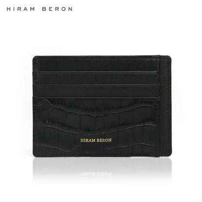 RFID Leather Card Holder Wallet – Alligator Pattern
