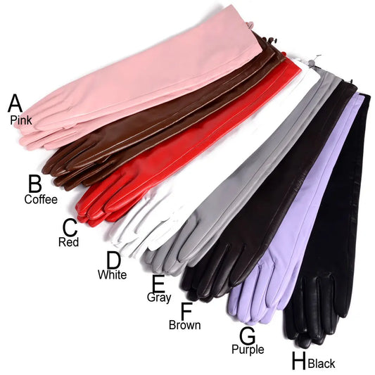 Women's Long Sheepskin Leather Gloves – Opera & Evening