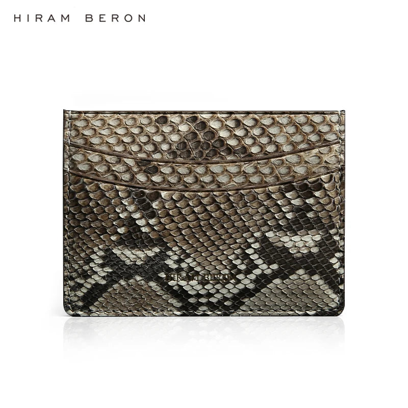 Hiram Beron Women's Custom Name Python Skin Leather Card Wallet