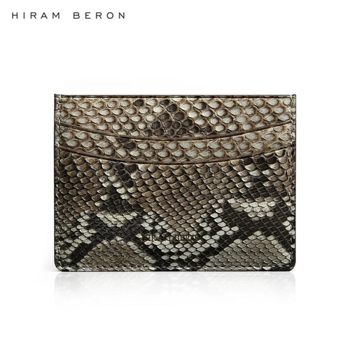 Hiram Beron Women's Custom Name Python Skin Leather Card Wallet