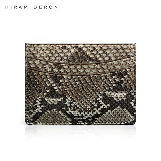 Hiram Beron Women's Custom Name Python Skin Leather Card Wallet