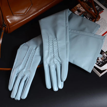 Women's Long Leather Gloves – Elbow Length Opera Evening