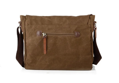 Vintage Canvas Messenger Bag – Unisex Crossbody Shoulder Bag