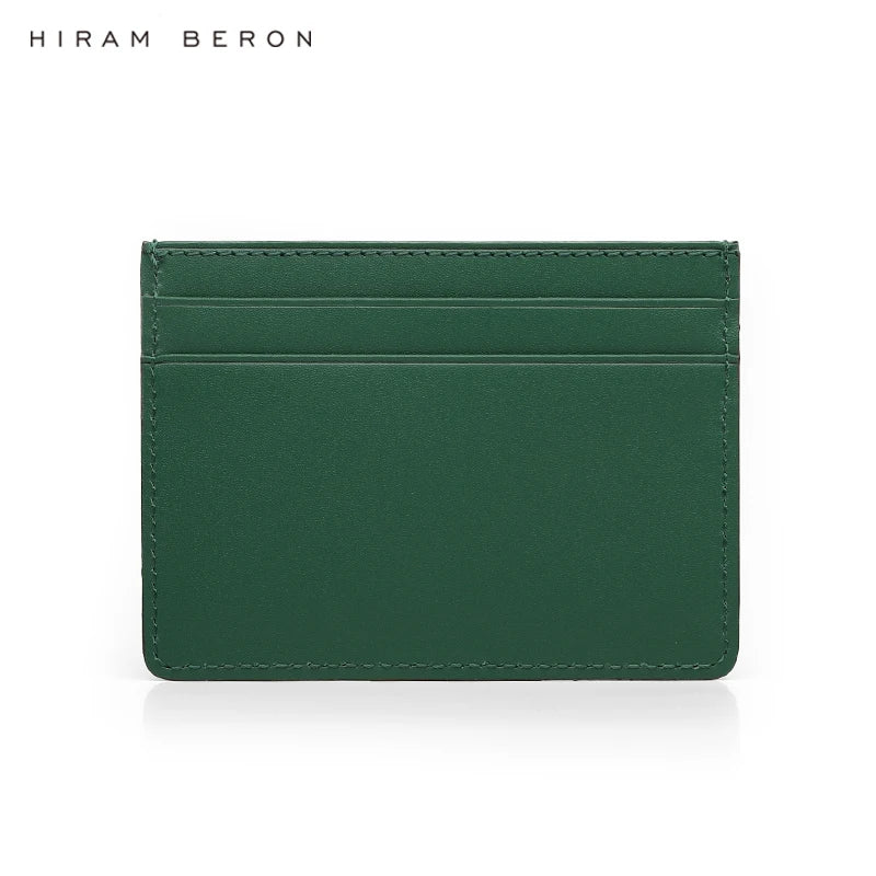 Hiram Beron Green Italian Cow Leather Card Holder Case Saudi Arabia Flag Premium Goods
