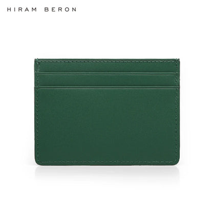 Hiram Beron Green Italian Cow Leather Card Holder Case Saudi Arabia Flag Premium Goods