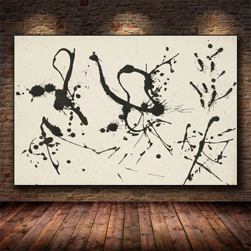 Jackson Pollock Abstract Canvas Wall Art Print – Drip Painting Poster