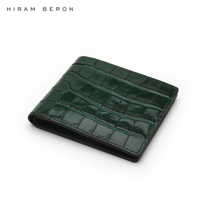 Custom Name Luxury Crocodile Billfold Wallet – Men's Gift