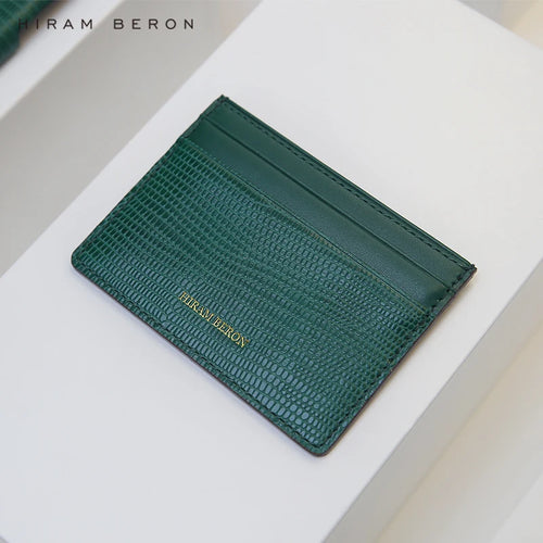 Free Monogram Premium Luxury Card Wallet Genuine Leather Case Holder Men Dropship