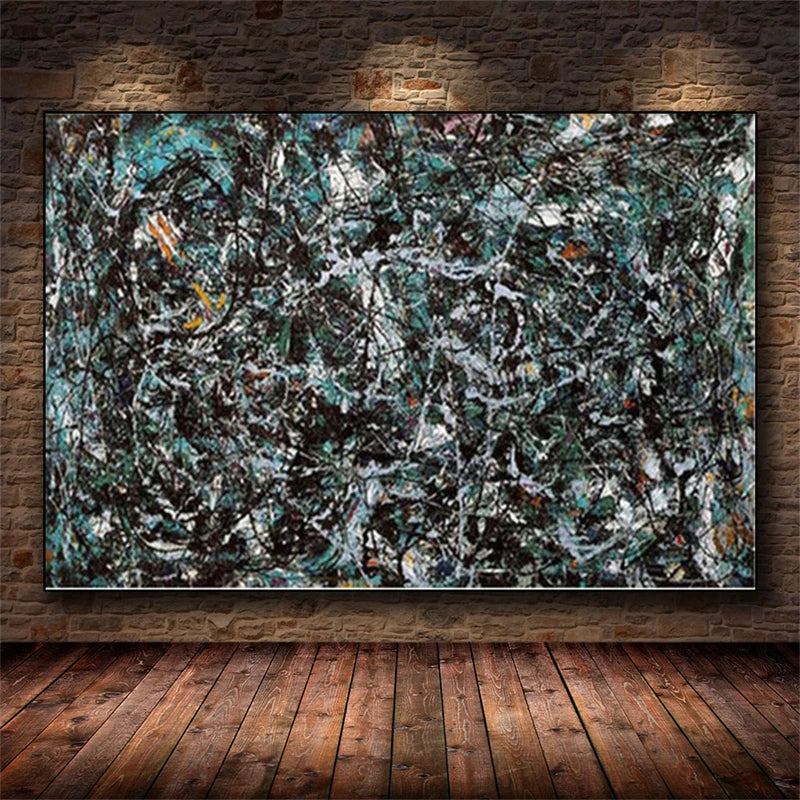 Jackson Pollock Abstract Canvas Wall Art Print – Drip Painting Poster