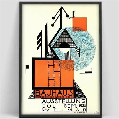 Bauhaus Geometric Abstract Art Print – Herbert Bayer Wall Poster