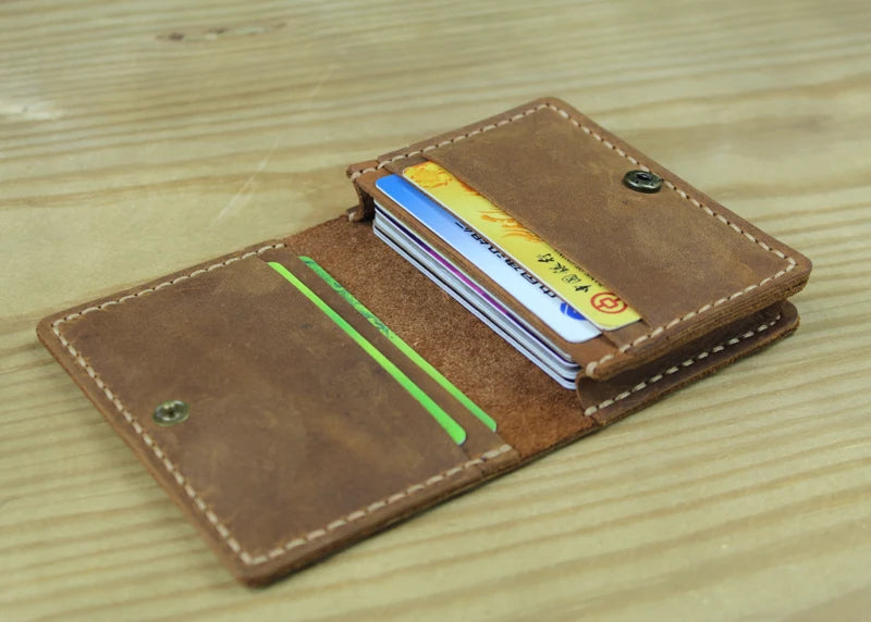 Genuine Leather Card Wallet – Slim Credit & ID Holder